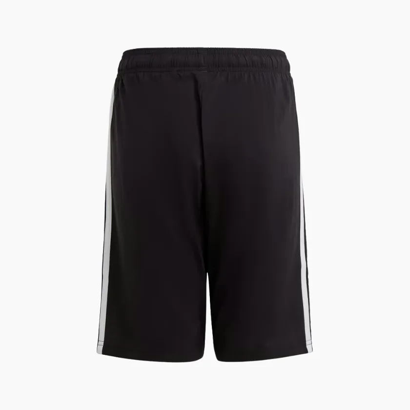 Adidas Essentials 3 Stripes Kids Unisex Shorts (7-16 years) -Black/White