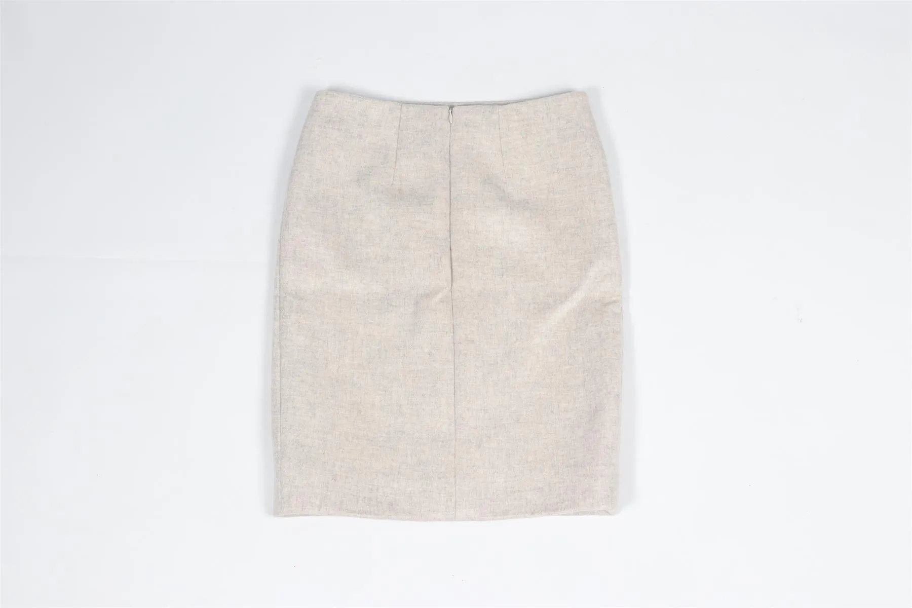 AKRIS GREY CASHMERE SKIRT FR 38 UK 10