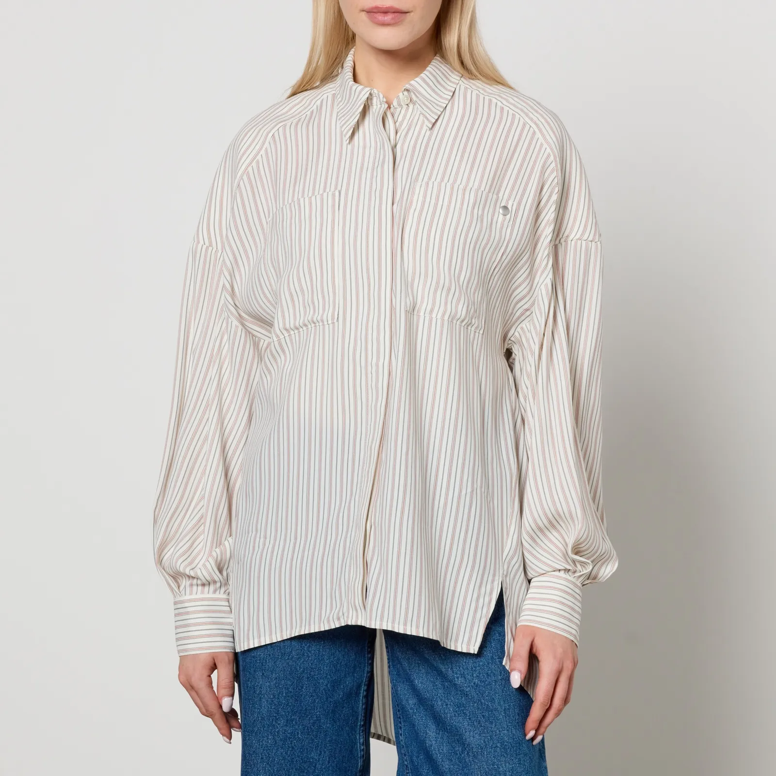 A.P.C. Warvol Oversized Striped Woven Shirt - FR 38/UK 10 | Coggles