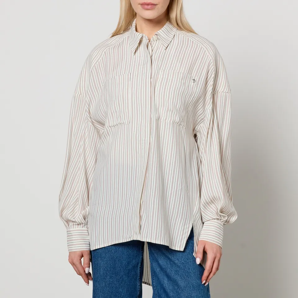 A.P.C. Warvol Oversized Striped Woven Shirt - FR 38/UK 10 | Coggles