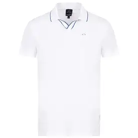 Armani Exchange 3RZFFC Open Neck Polo - White