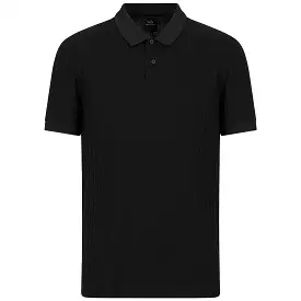 Armani Exchange 3RZFLA AX Slub Polo - Black