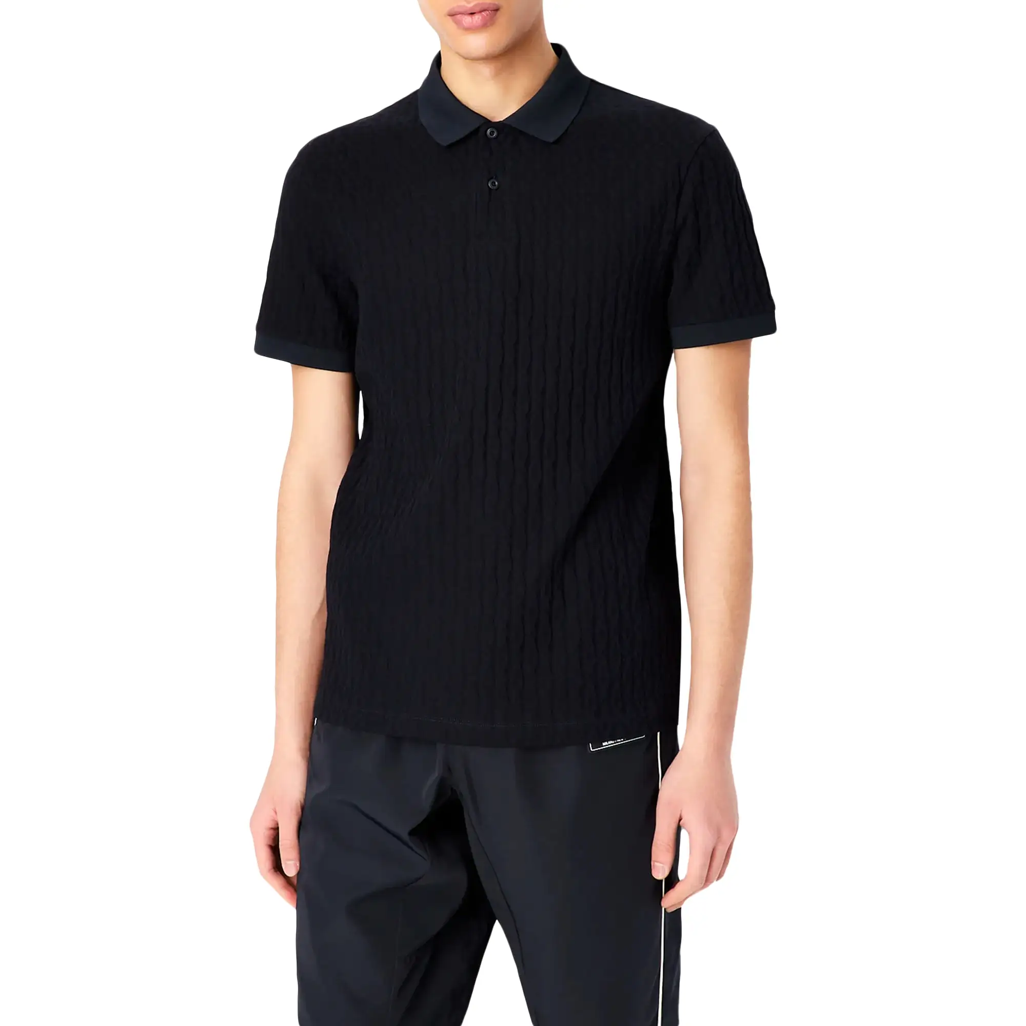 Armani Exchange 3RZFLA AX Slub Polo - Navy