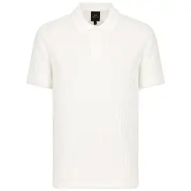 Armani Exchange 3RZFLA AX Slub Polo - Off White