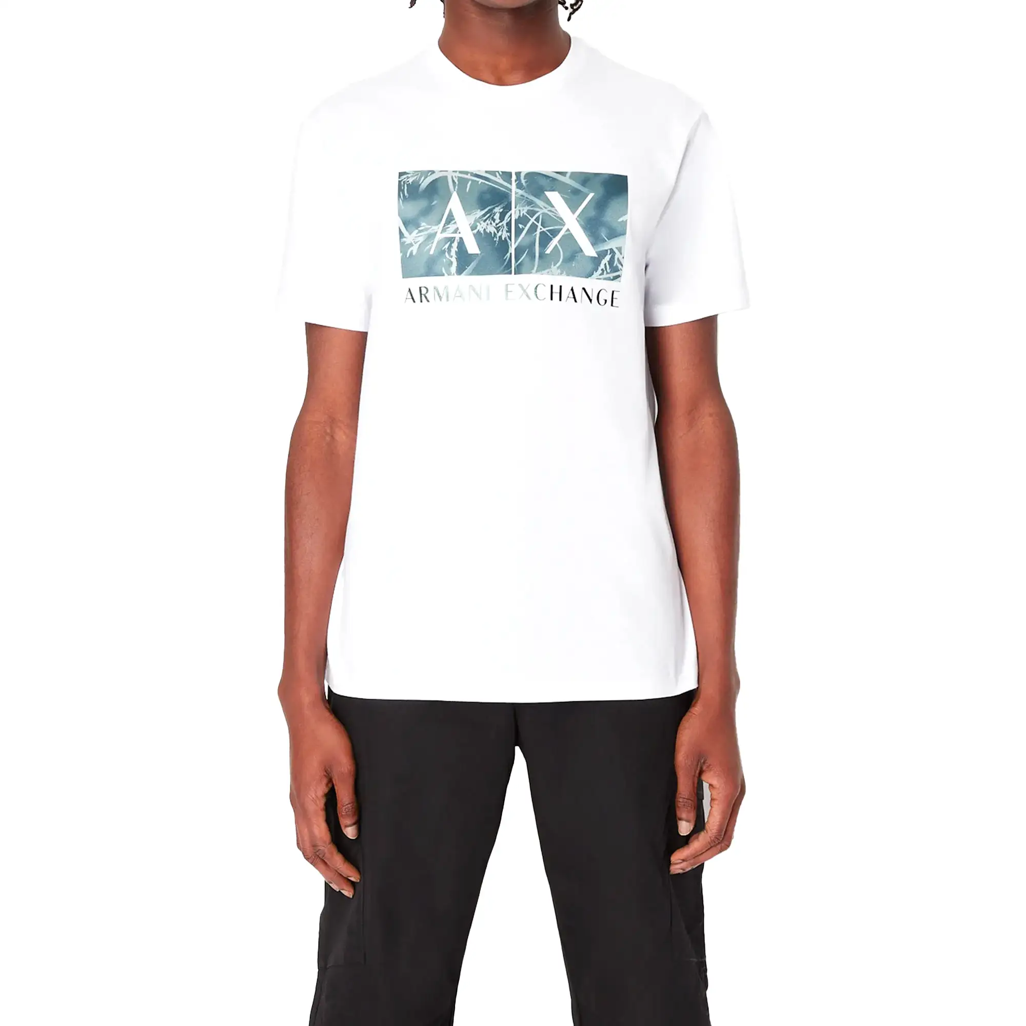 Armani Exchange 3RZTHA AX Block T-Shirt - Tropical Print