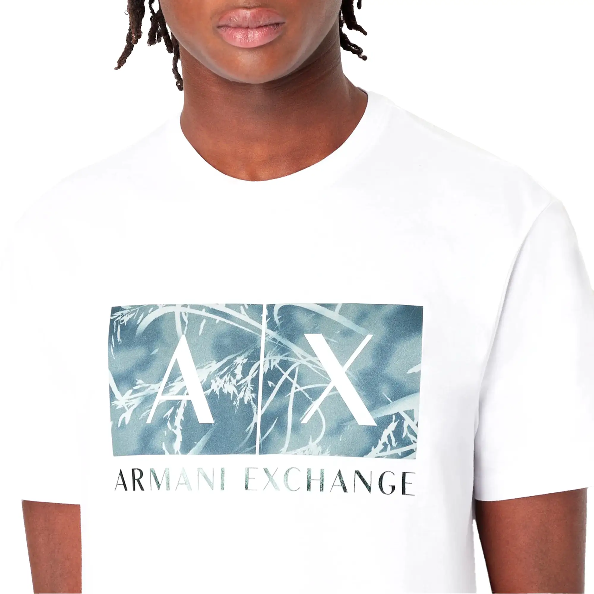 Armani Exchange 3RZTHA AX Block T-Shirt - Tropical Print