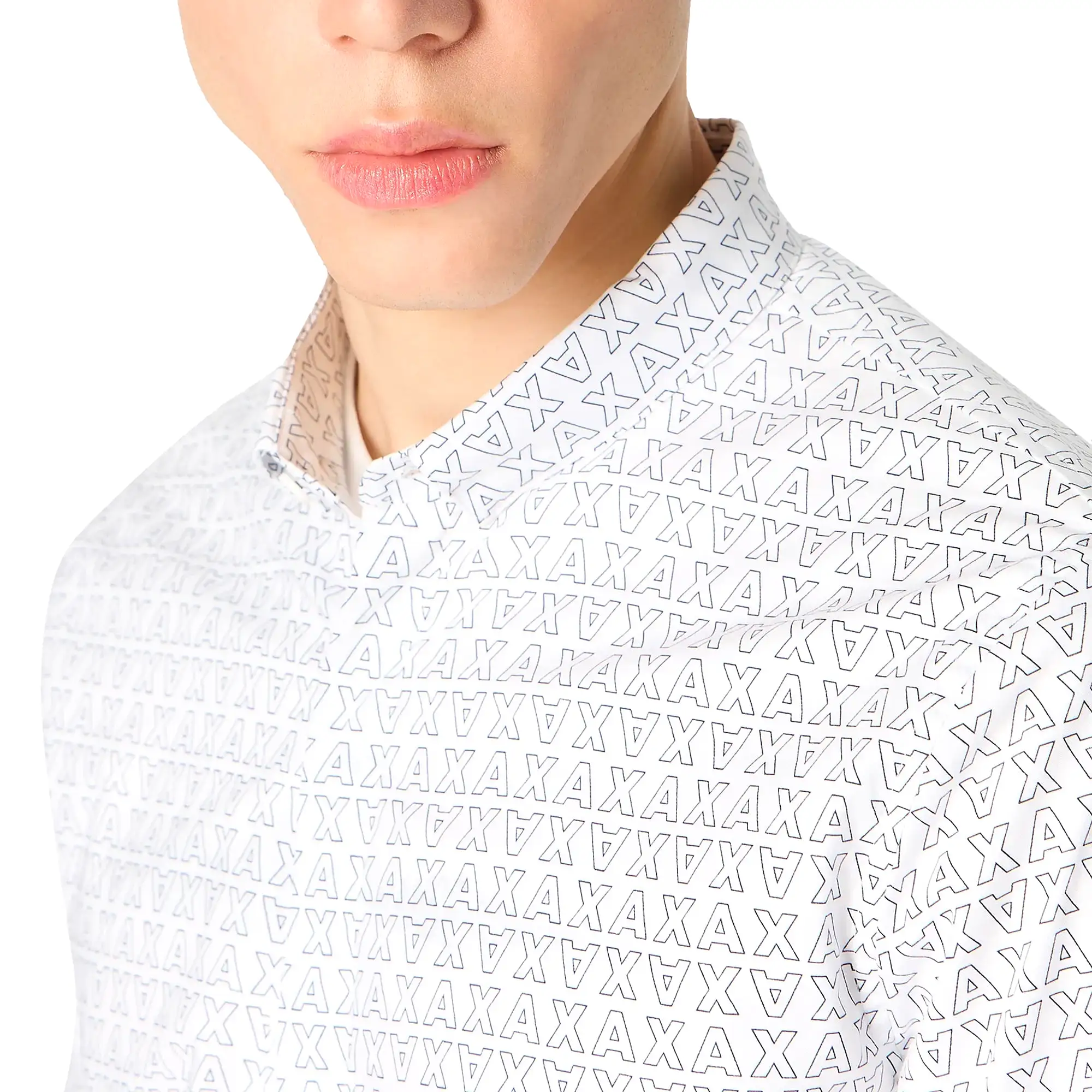 Armani Exchange 6RZC04 AX Print SS Shirt - White