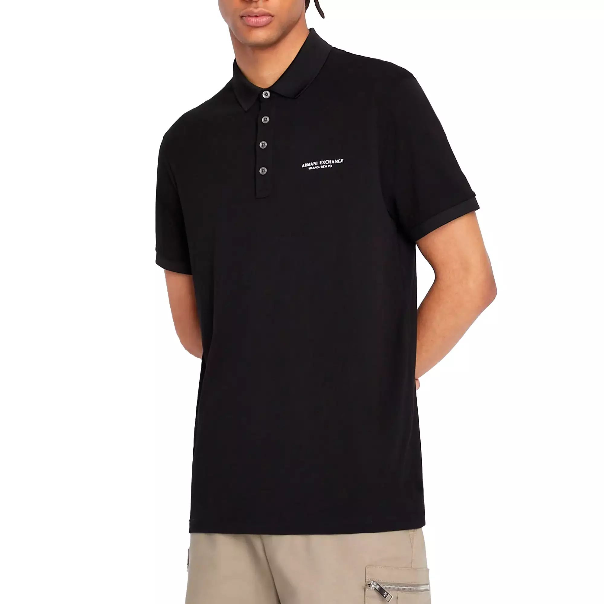 Armani Exchange 8NZF80 Logo Polo - Black