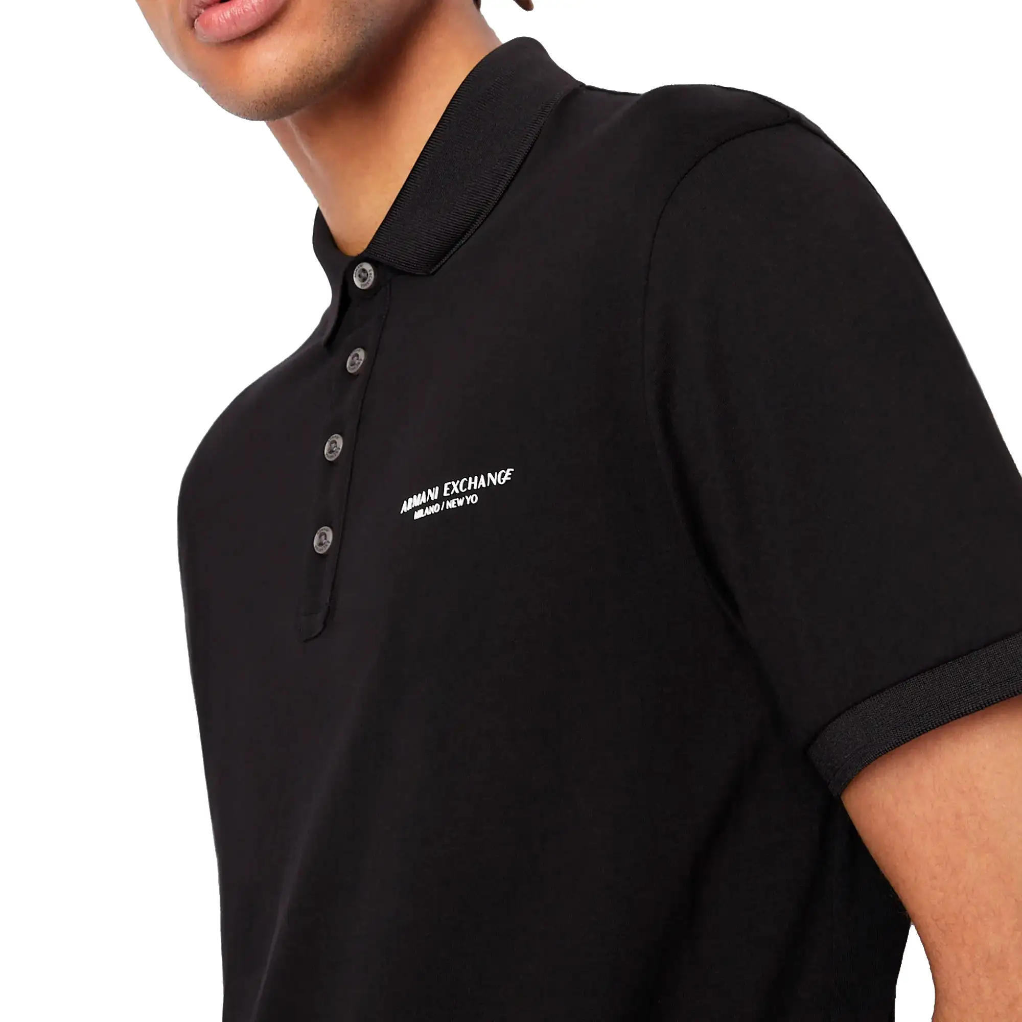 Armani Exchange 8NZF80 Logo Polo - Black