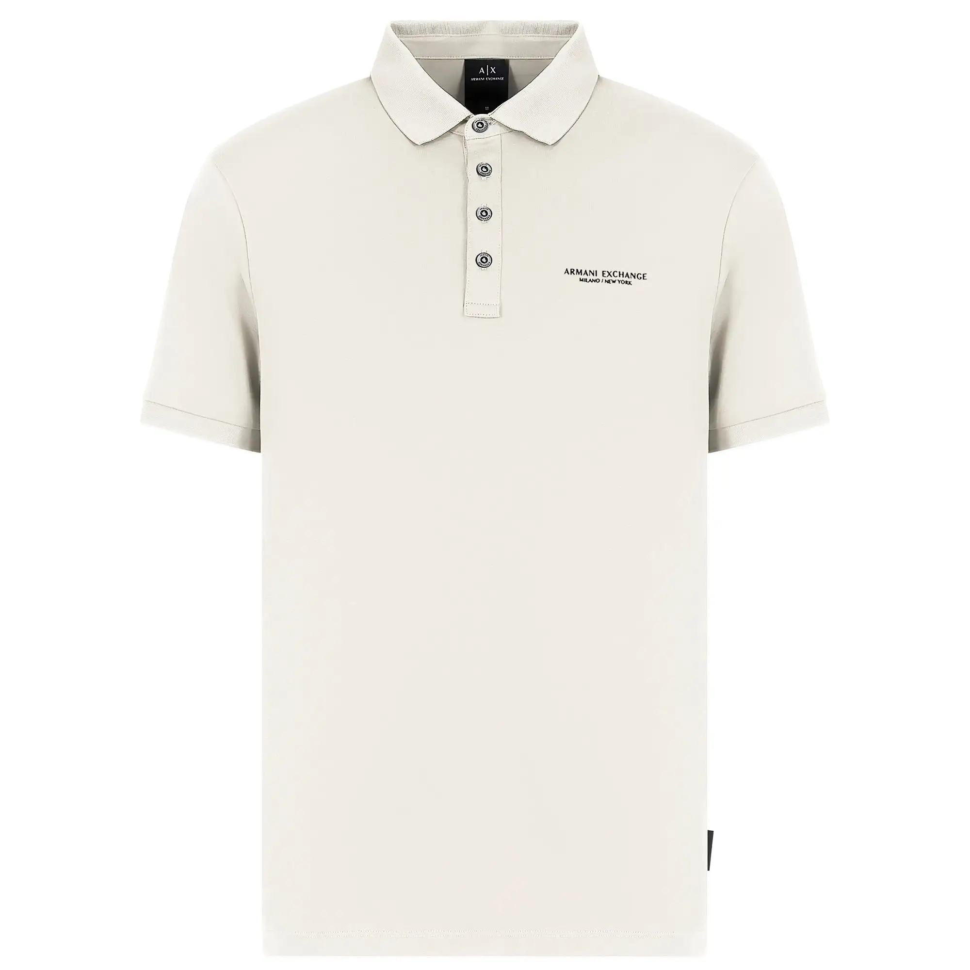 Armani Exchange 8NZF80 Logo Polo - White Pepper