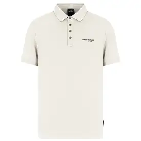 Armani Exchange 8NZF80 Logo Polo - White Pepper