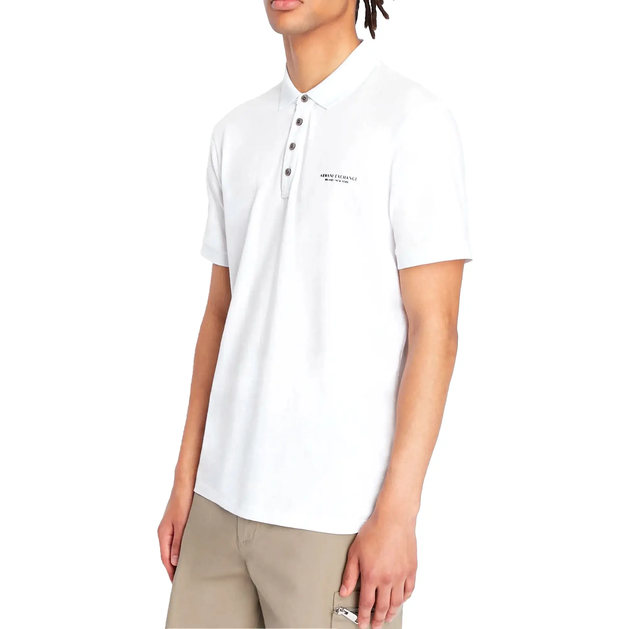 Armani Exchange 8NZF80 Logo Polo - White