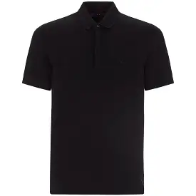 Armani Exchange 8NZF91 Textured Collar Polo - Black