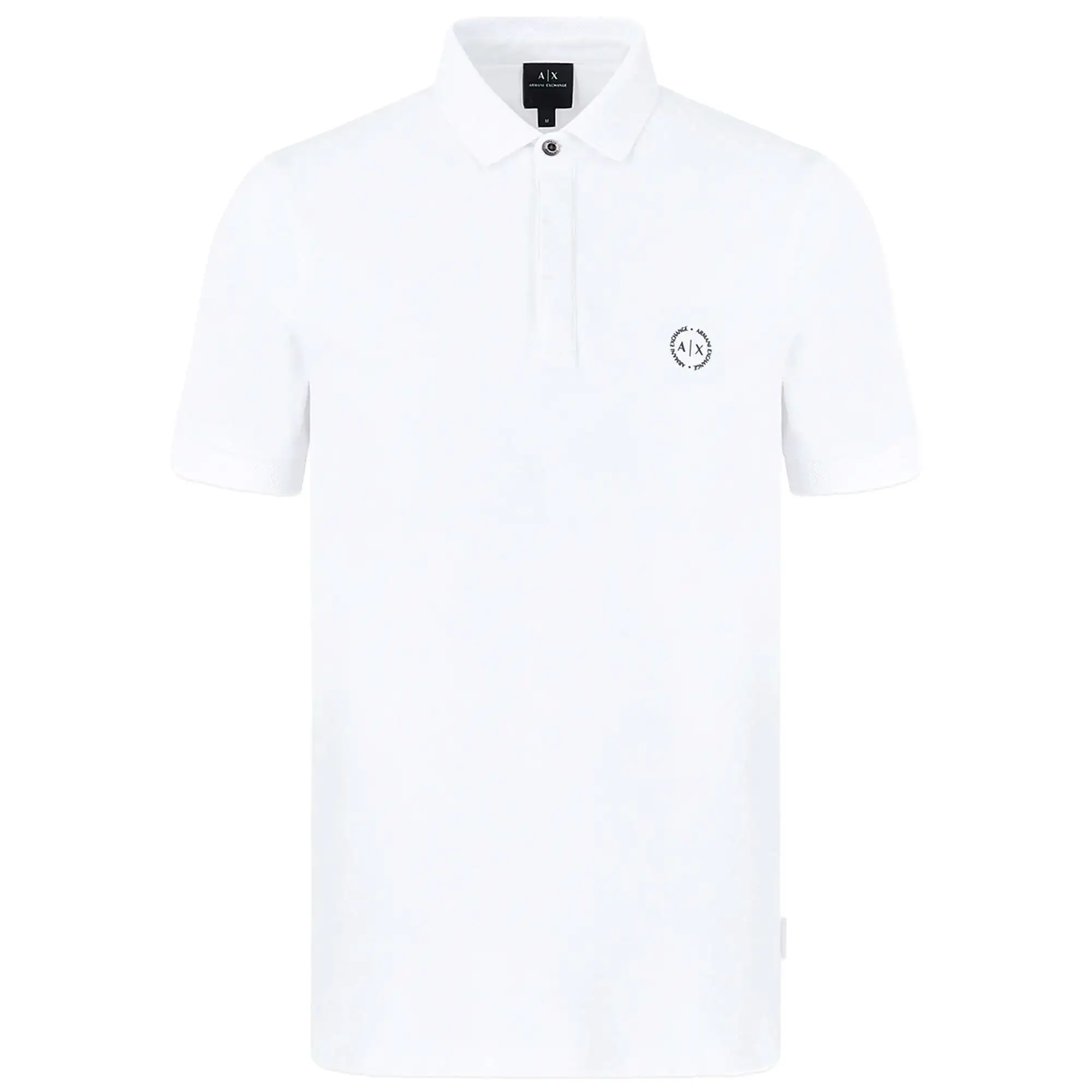 Armani Exchange 8NZF91 Textured Collar Polo - White