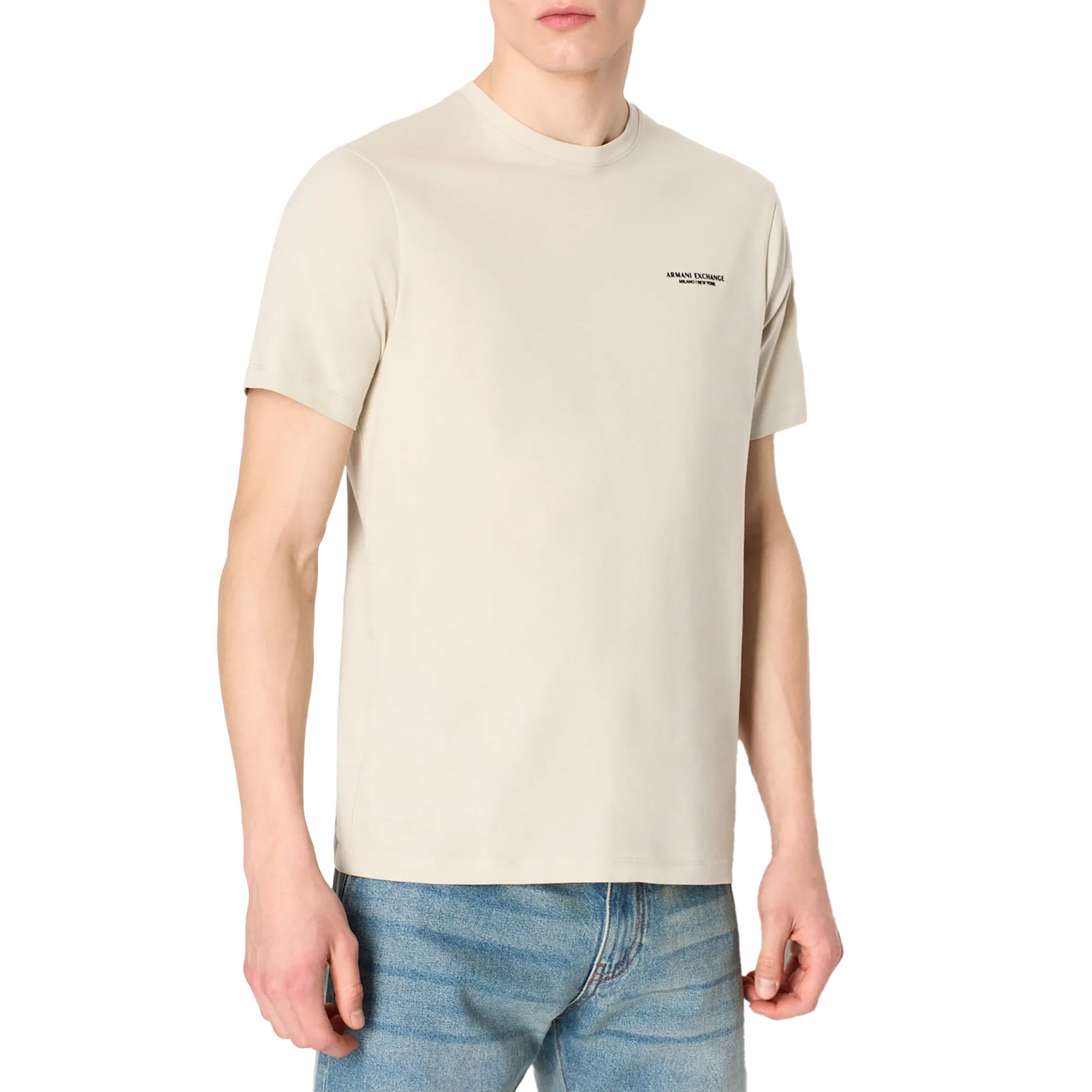 Armani Exchange 8NZT91 Logo T-Shirt - White Pepper