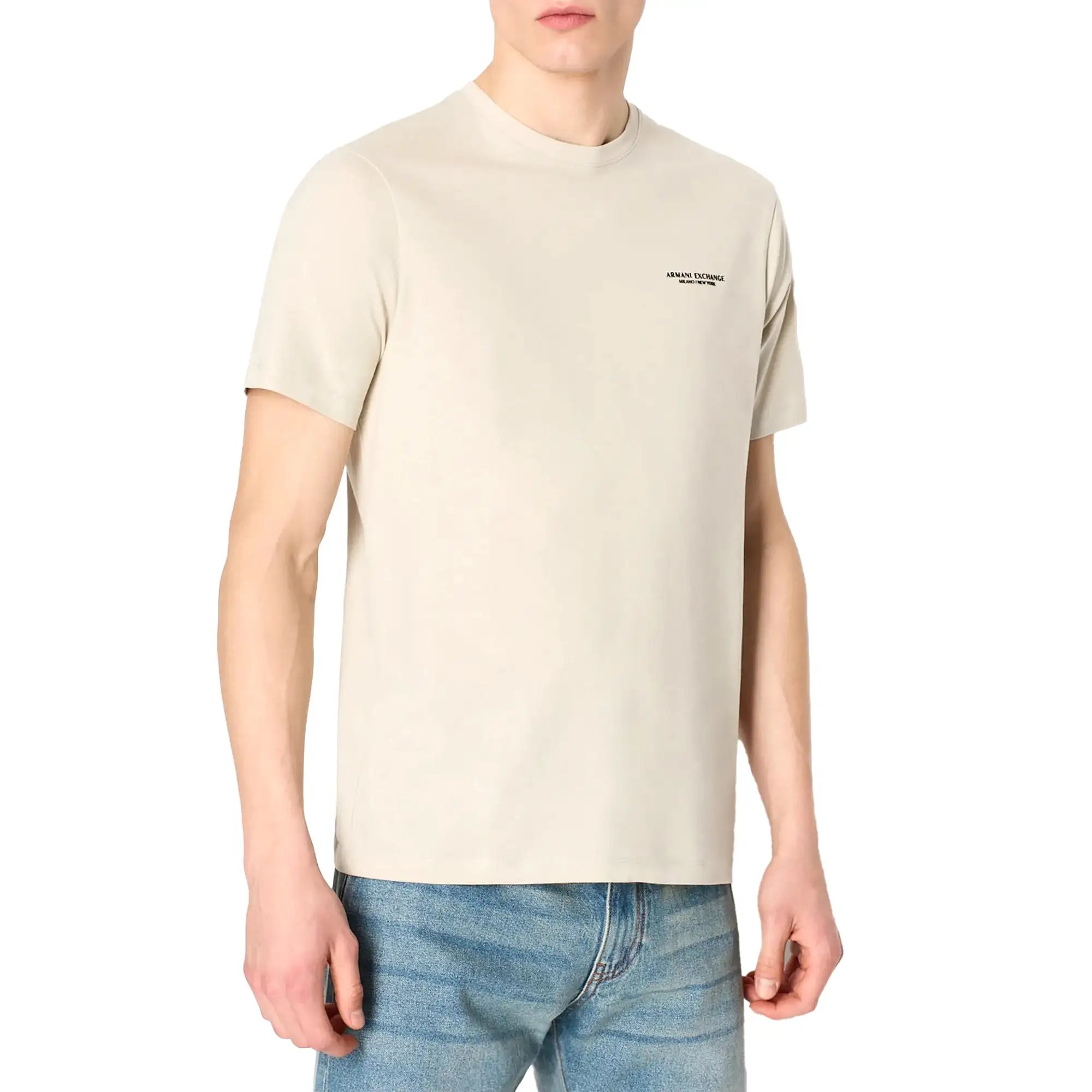 Armani Exchange 8NZT91 Logo T-Shirt - White Pepper