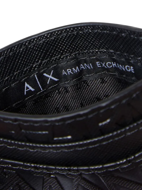 Armani Exchange Branded Card Holder Wallet - Black