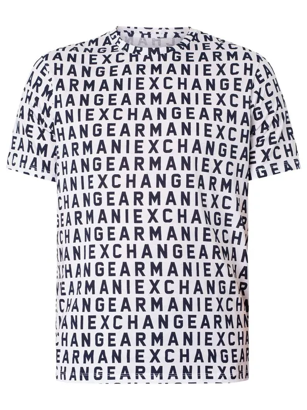 Armani Exchange Branded Pattern T-Shirt - White