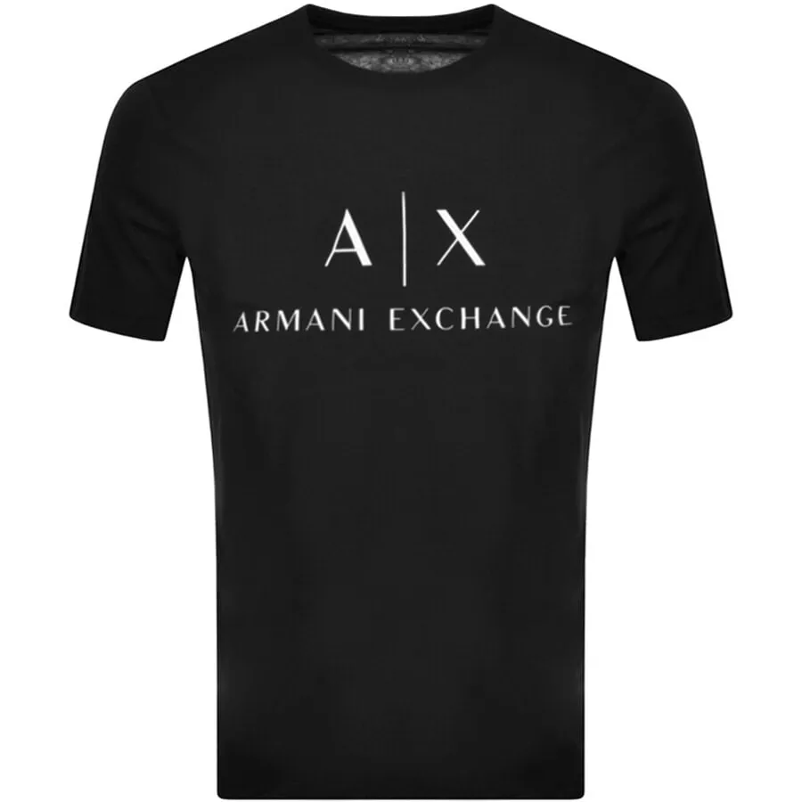 Armani Exchange Crew Neck Logo T Shirt Black