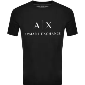 Armani Exchange Crew Neck Logo T Shirt Black