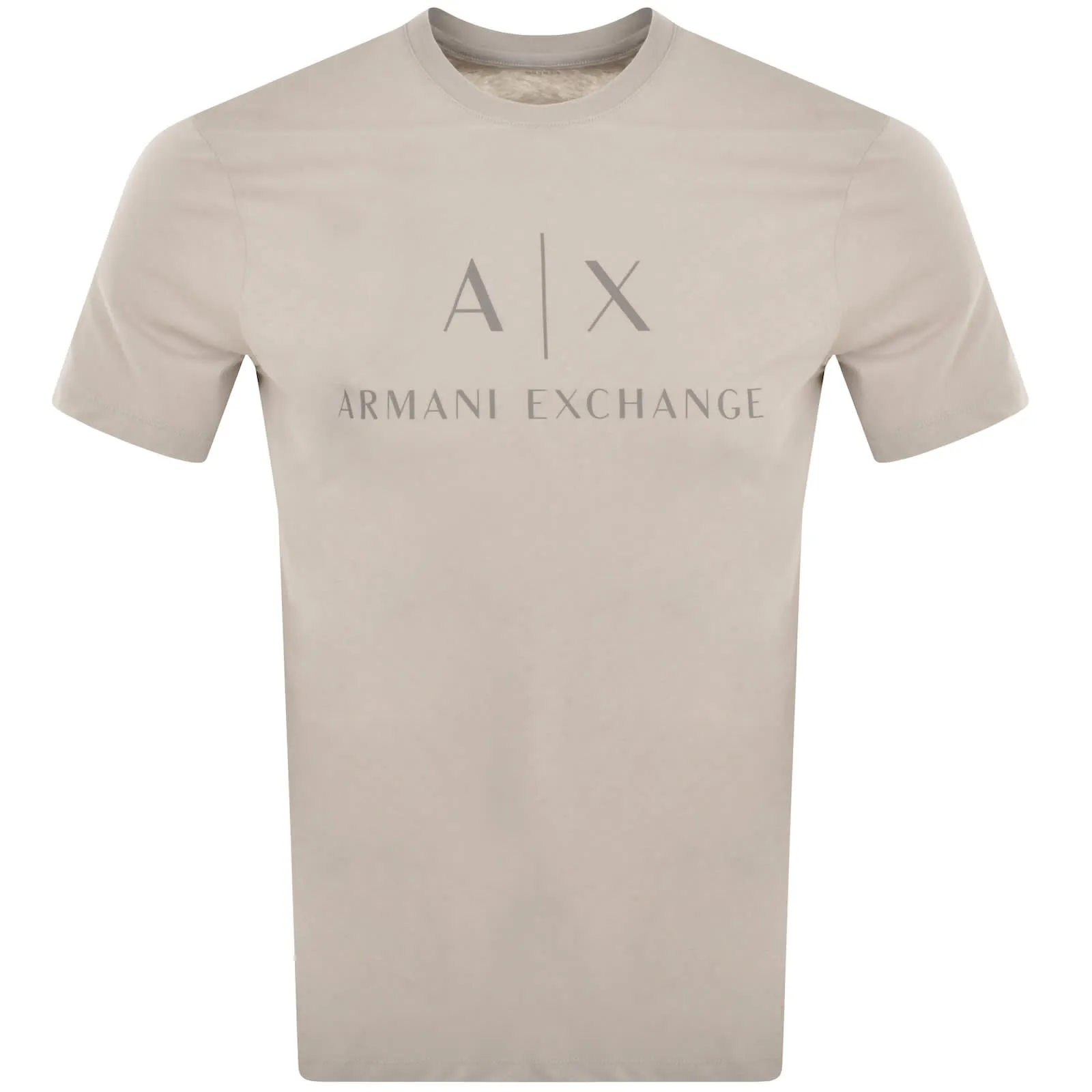 Armani Exchange Crew Neck Logo T Shirt Brown