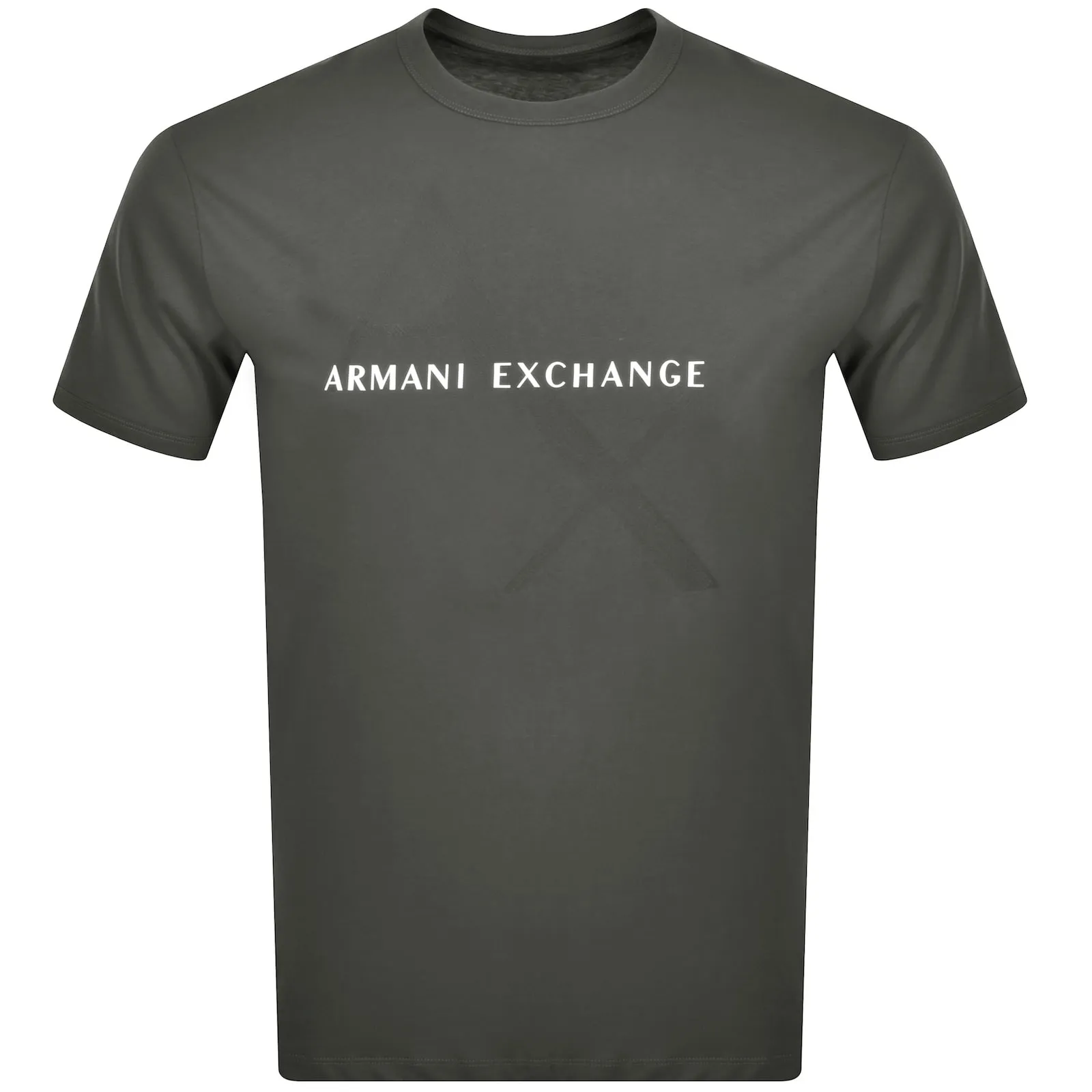 Armani Exchange Crew Neck Logo T Shirt Grey