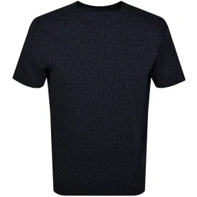 Armani Exchange Crew Neck Logo T Shirt Navy