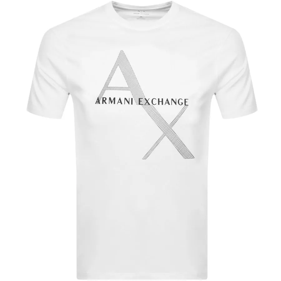 Armani Exchange Crew Neck Logo T Shirt White