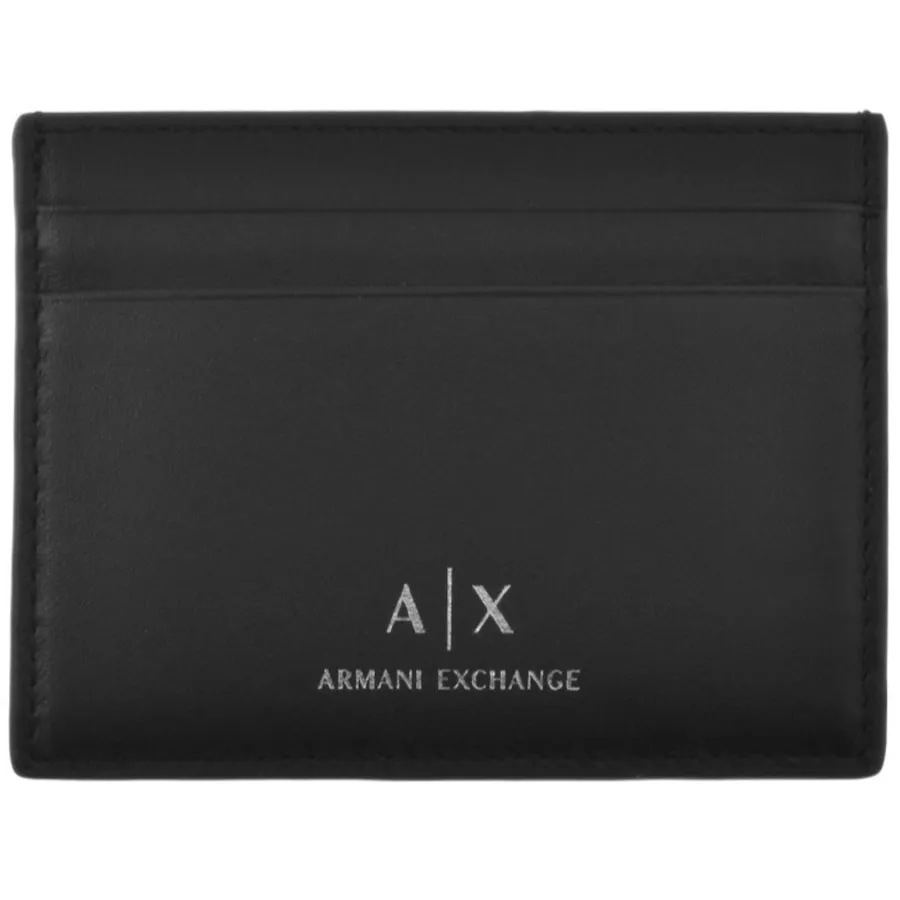 Armani Exchange Leather Card Holder Black