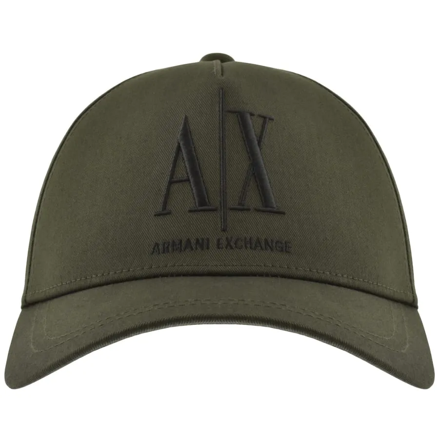 Armani Exchange Logo Baseball Cap Green