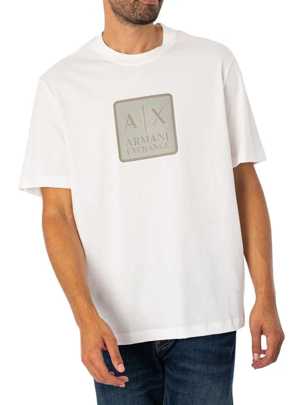 Armani Exchange Logo Graphic T-Shirt - Off White