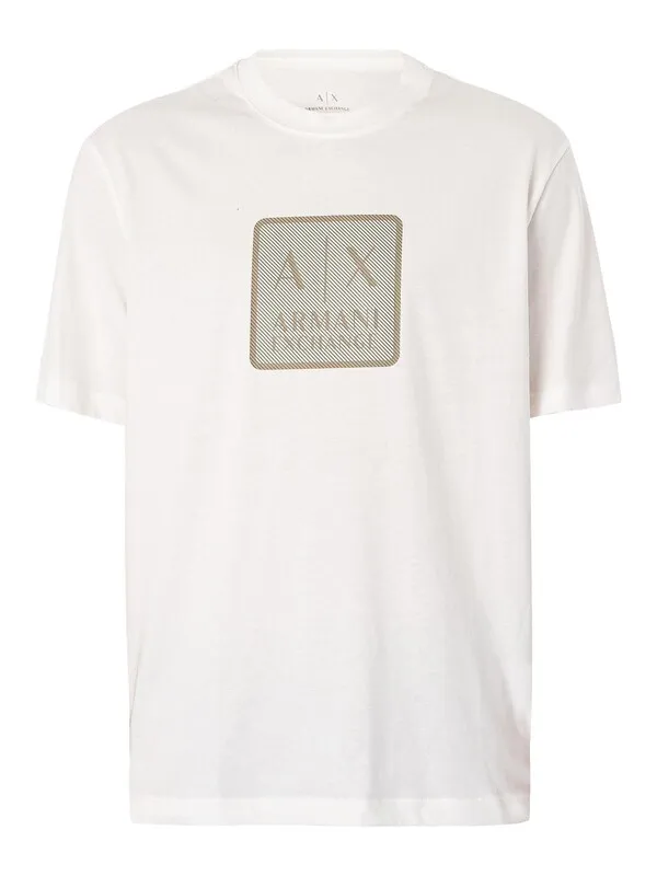 Armani Exchange Logo Graphic T-Shirt - Off White