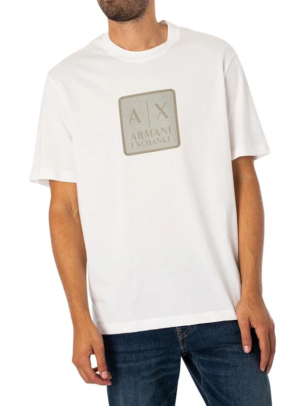 Armani Exchange Logo Graphic T-Shirt - Off White