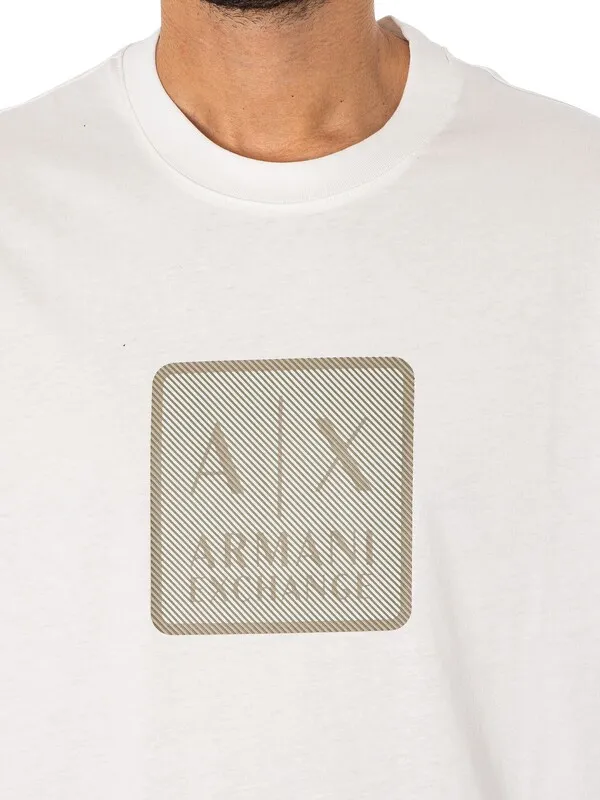 Armani Exchange Logo Graphic T-Shirt - Off White