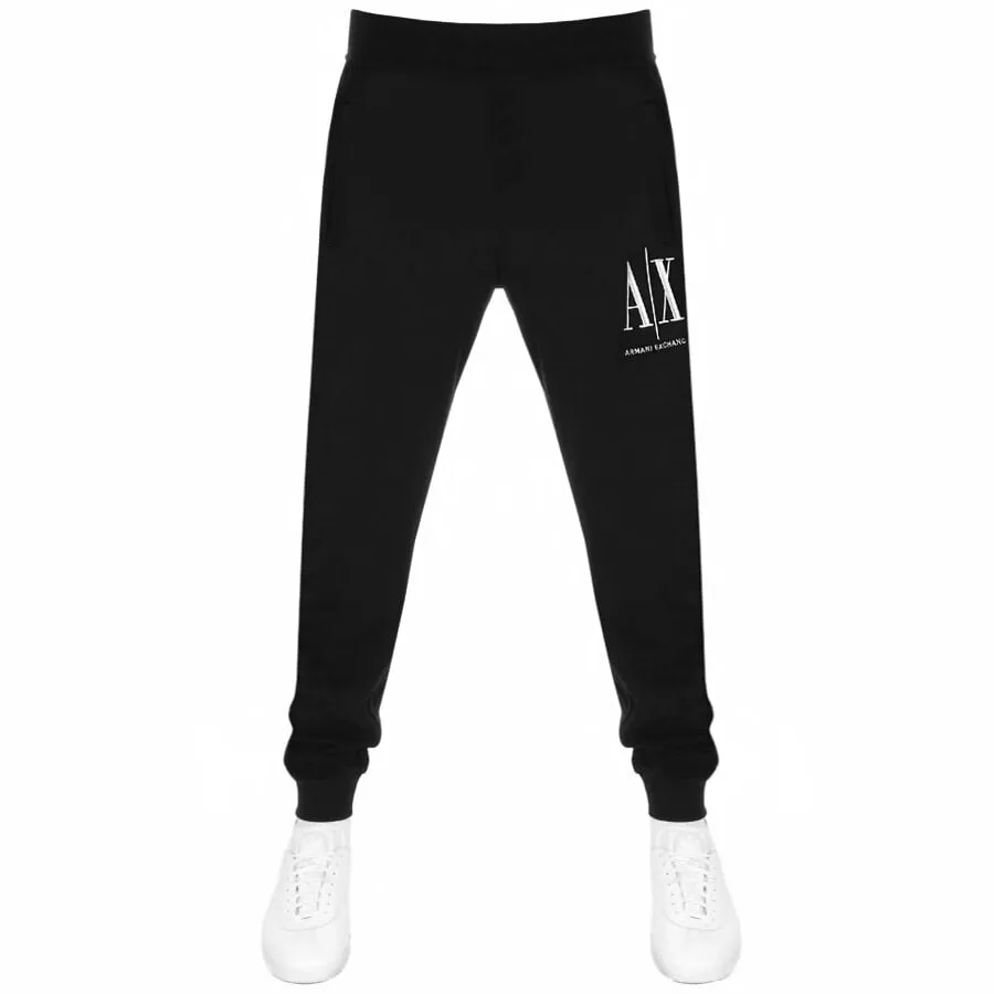 Armani Exchange Logo Jogging Bottoms Black