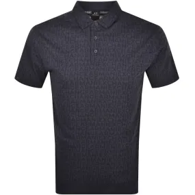 Armani Exchange Logo Polo T Shirt Navy