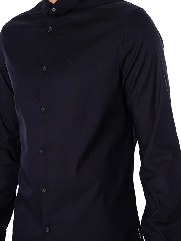 Armani Exchange Logo Woven Shirt - Navy