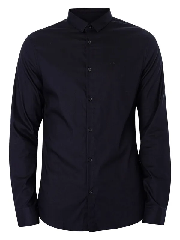 Armani Exchange Logo Woven Shirt - Navy