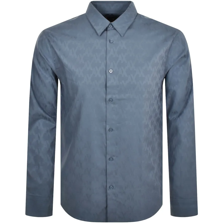 Armani Exchange Long Sleeve Shirt Blue