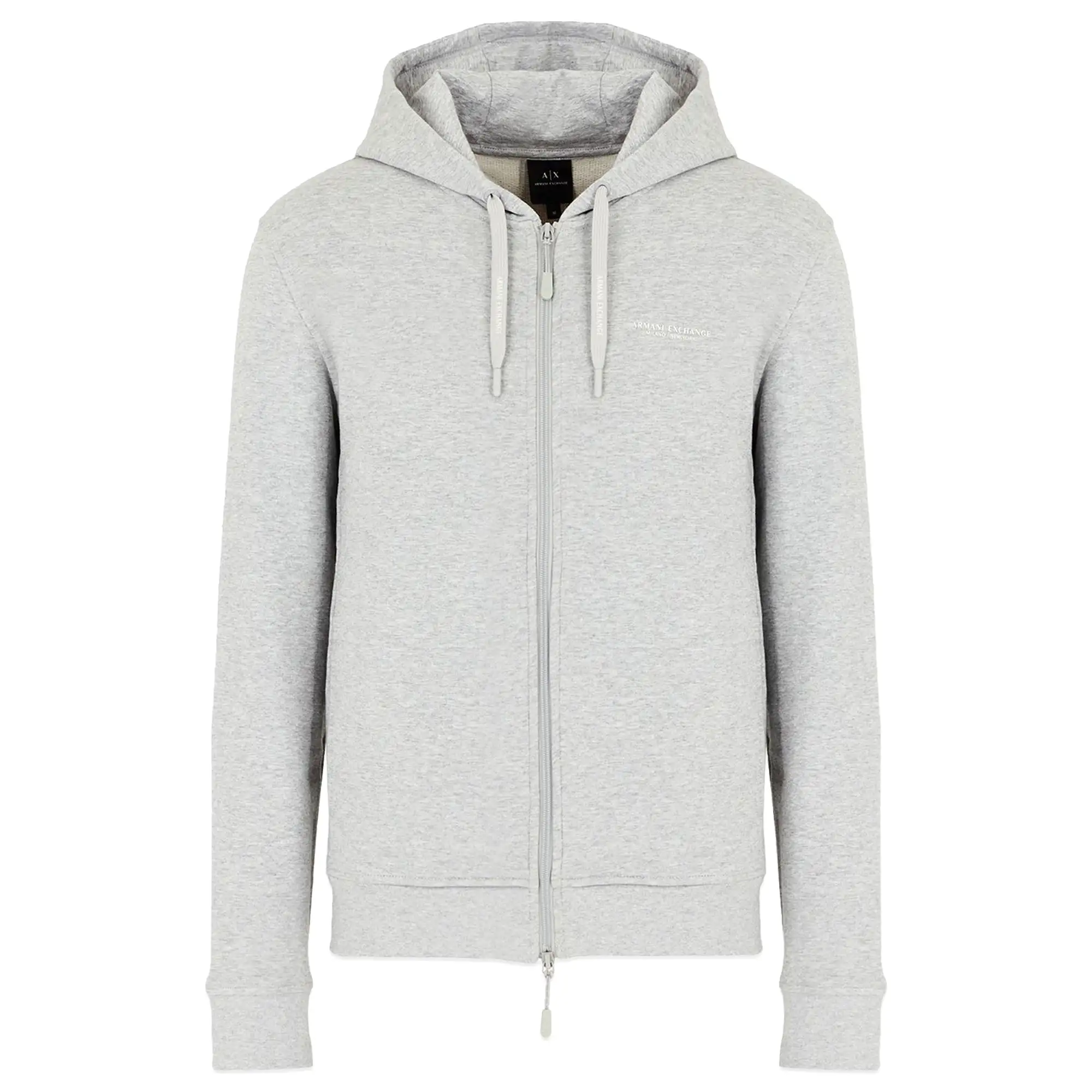 Armani Exchange Loopback Full Zip Hood - Grey Marl