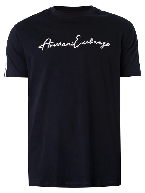 Armani Exchange Signature T-Shirt - Deep Navy