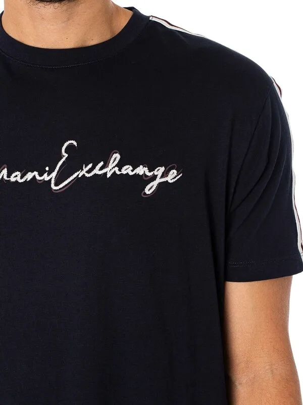 Armani Exchange Signature T-Shirt - Deep Navy