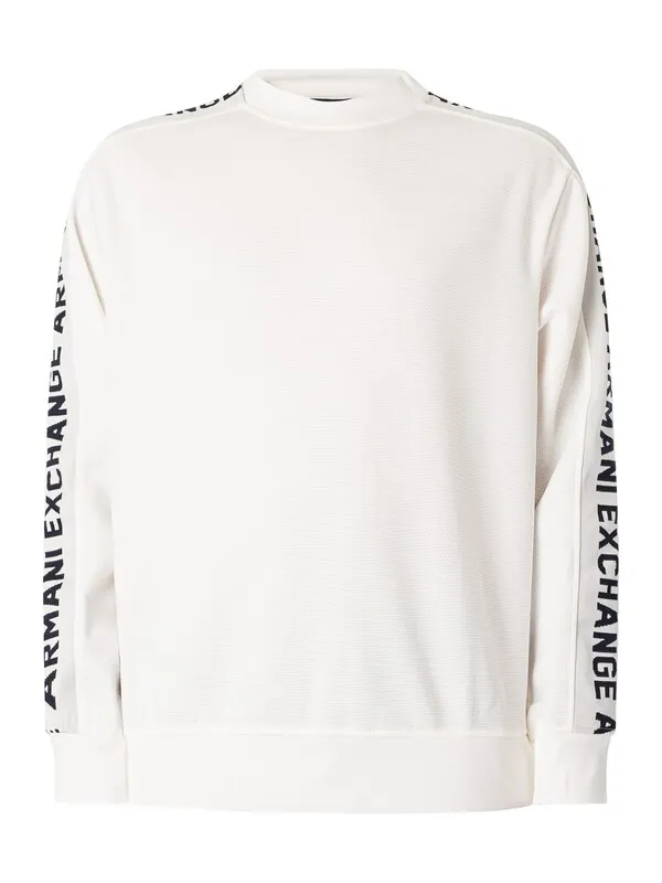 Armani Exchange Sleeve Logo Sweatshirt - Off White