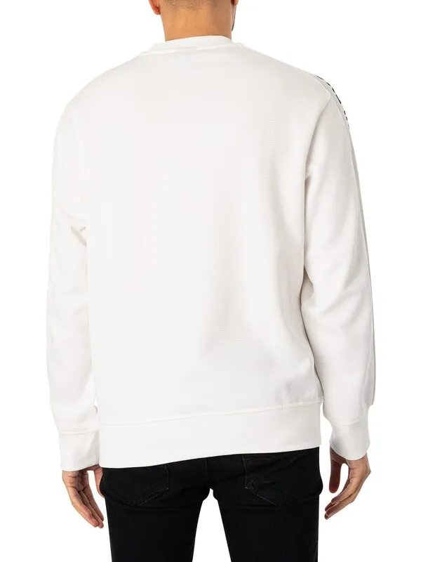 Armani Exchange Sleeve Logo Sweatshirt - Off White