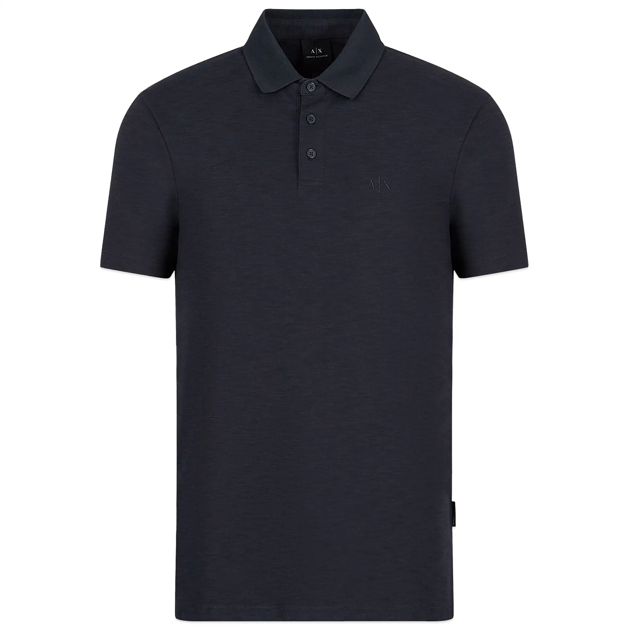 Armani Exchange Small Chest Logo Slub Polo - Navy