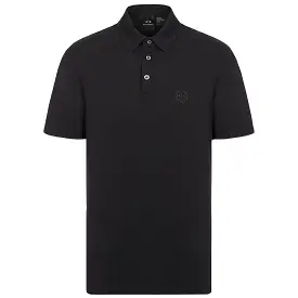 Armani Exchange Small Chest Logo Stretch Polo - Black