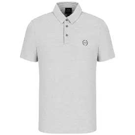 Armani Exchange Small Chest Logo Stretch Polo - Grey Marl