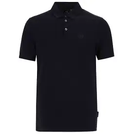 Armani Exchange Small Chest Logo Stretch Polo - Navy