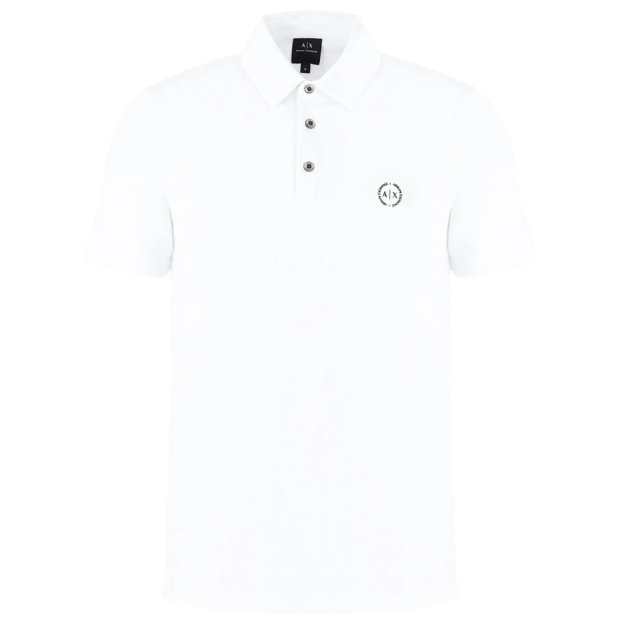 Armani Exchange Small Chest Logo Stretch Polo - White