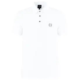 Armani Exchange Small Chest Logo Stretch Polo - White